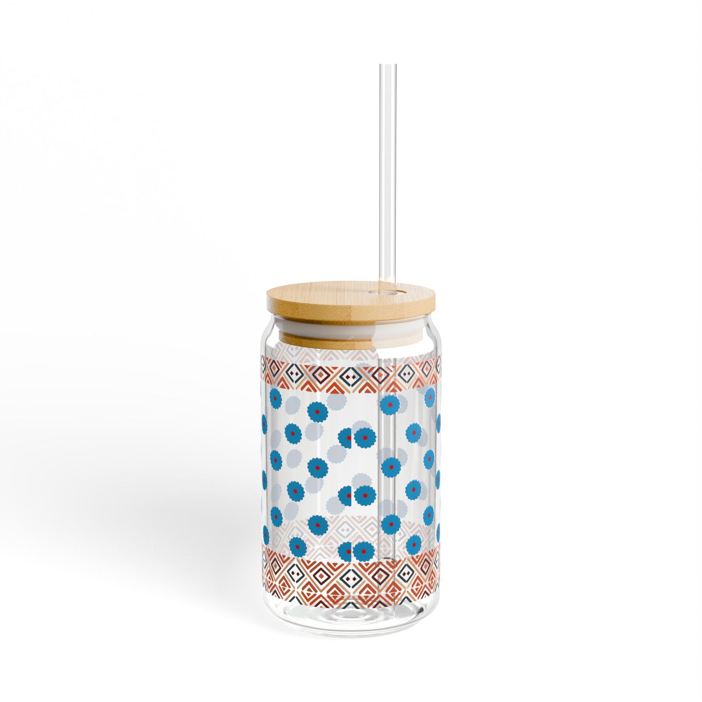 Chic 16oz Sipper Glass with Fun Pattern – Perfect for Every Sip!