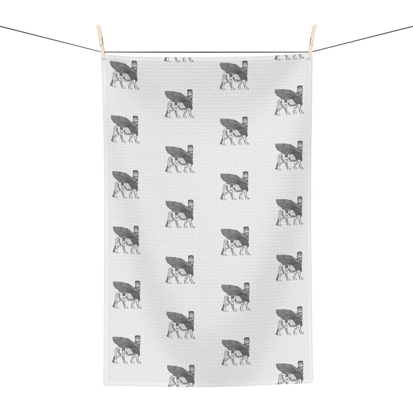 Vintage Dog Pattern Microfiber Tea Towel – Repeating Retro Canine Design