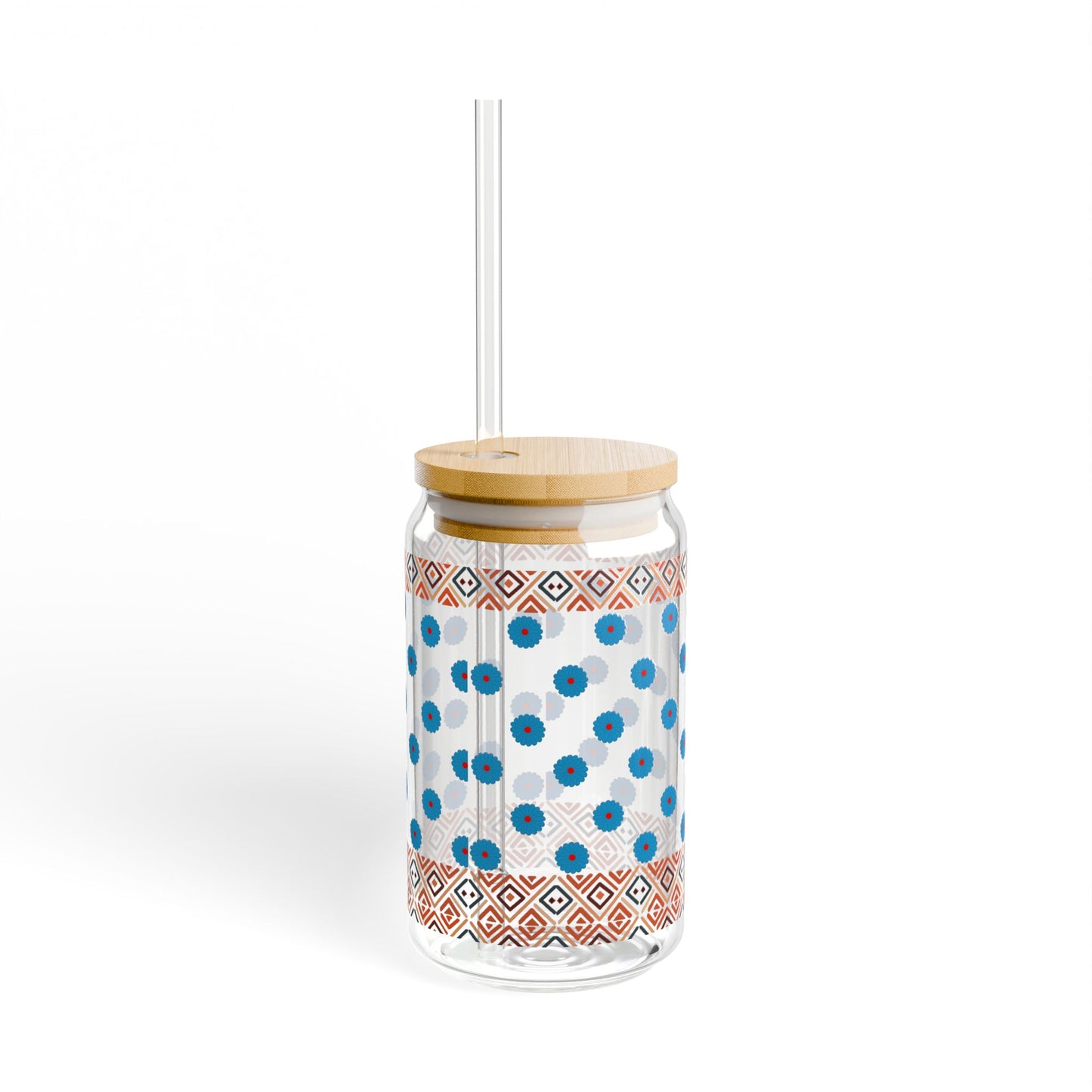 Chic 16oz Sipper Glass with Fun Pattern – Perfect for Every Sip!