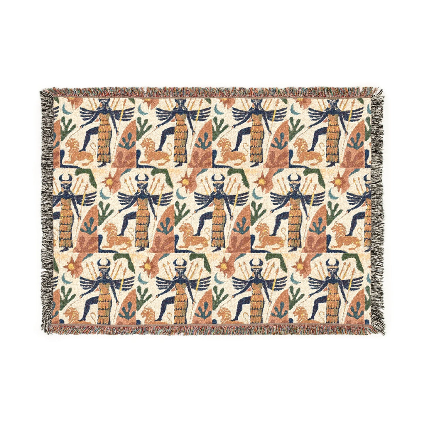 Ishtar Woven Blanket – Boho Throw for Living Room & Nursery