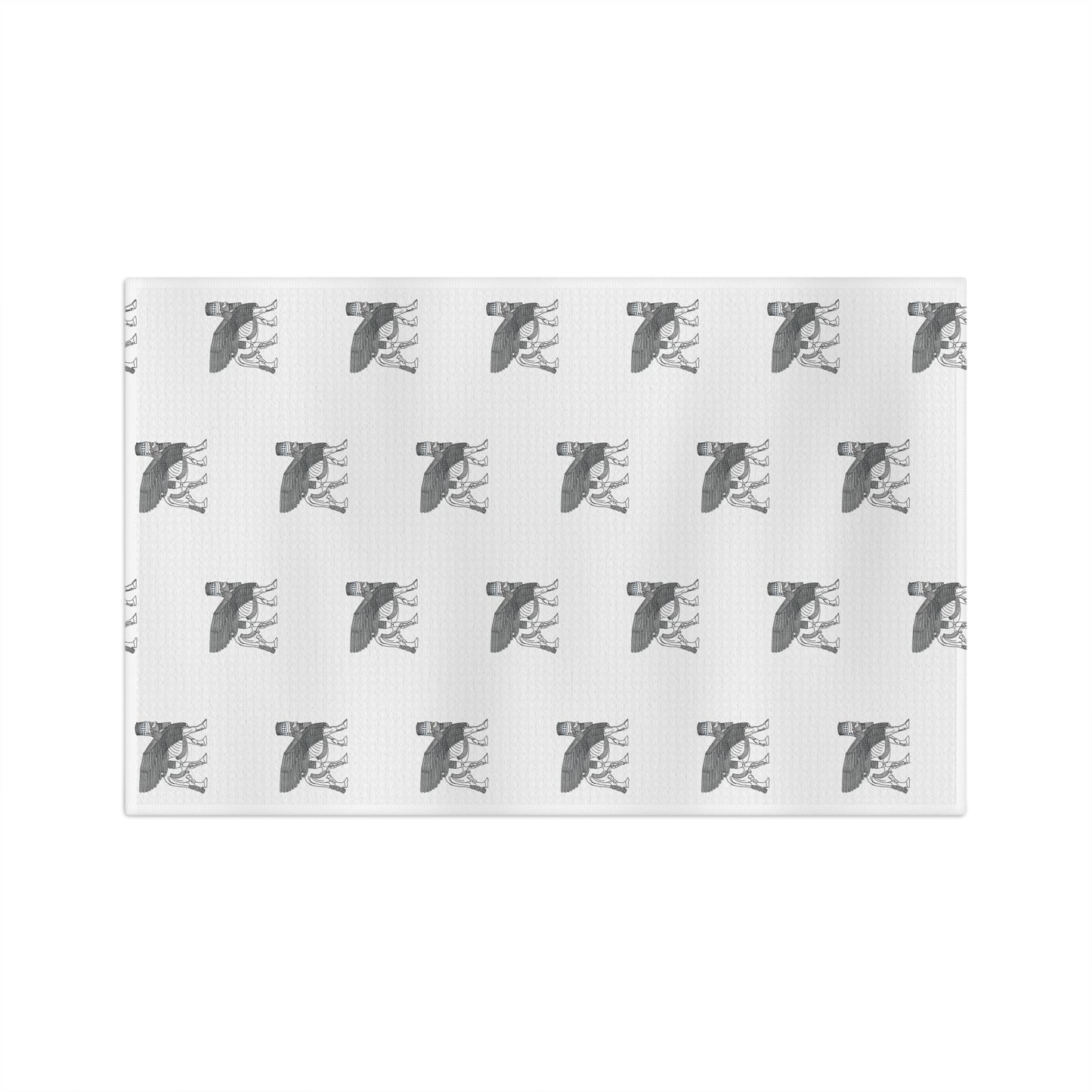Vintage Dog Pattern Microfiber Tea Towel – Repeating Retro Canine Design